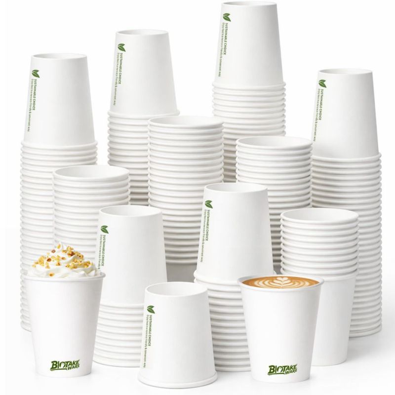 Vasos de Papel Biotakeware 240 ml 300 unidades Descartables