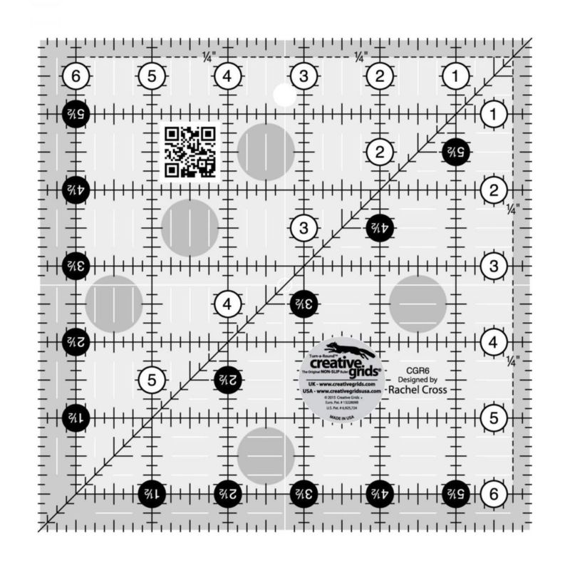 Regla cuadrada Creative Grids 16 cm CGR6