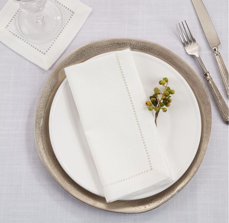 Servilleta de Tela SARO LIFESTYLE 56 cm Marfil 12 piezas