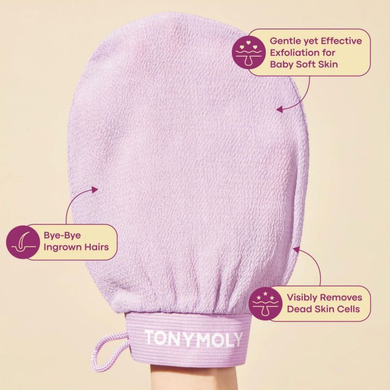 Guantes Exfoliantes TONYMOLY 2 pzas estilo toalla coreana
