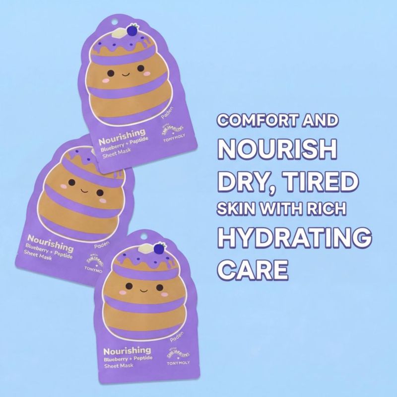 Mascarilla de hoja TONYMOLY x Squishmallows Paden Nutritiva