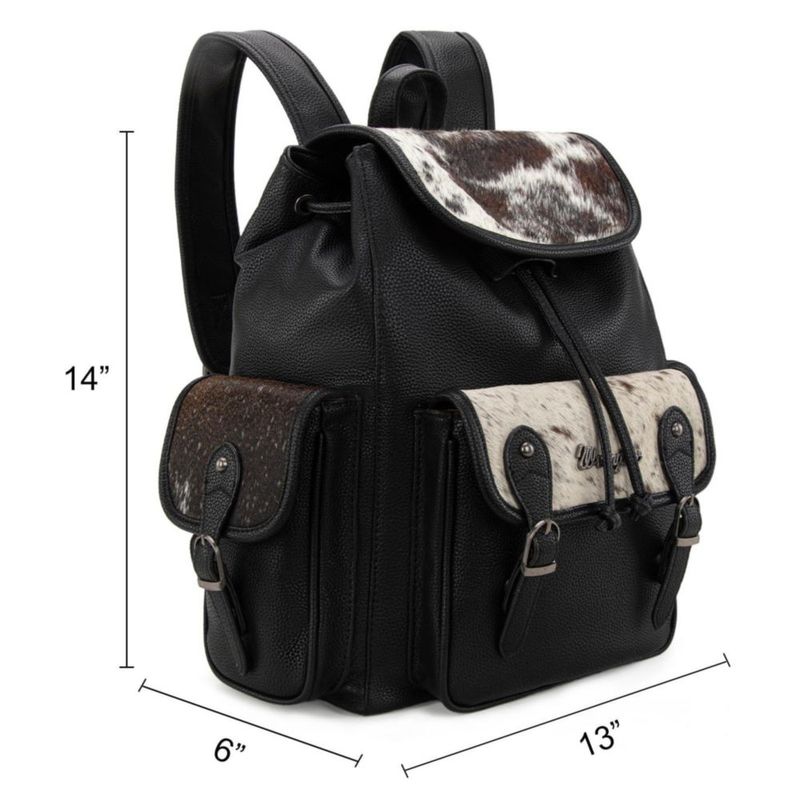 Mochila Montana West 36x13x30 cm Cuero de Vaca estilo Western