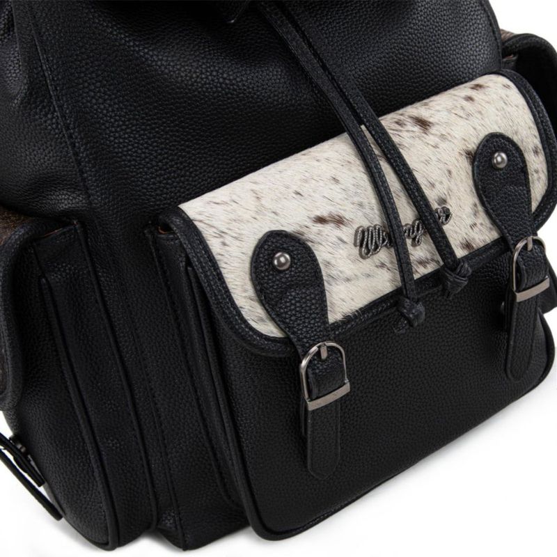 Mochila Montana West 36x13x30 cm Cuero de Vaca estilo Western