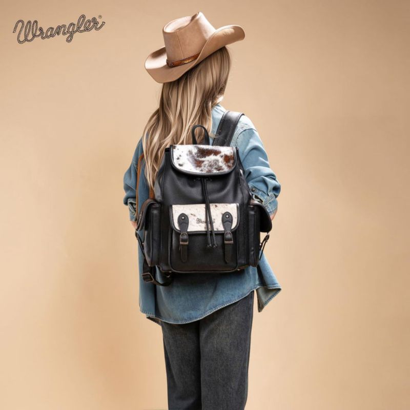 Mochila Montana West 36x13x30 cm Cuero de Vaca estilo Western