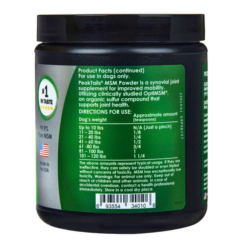 Polvo de MSM KALA HEALTH 454 g para perros (1 lb)