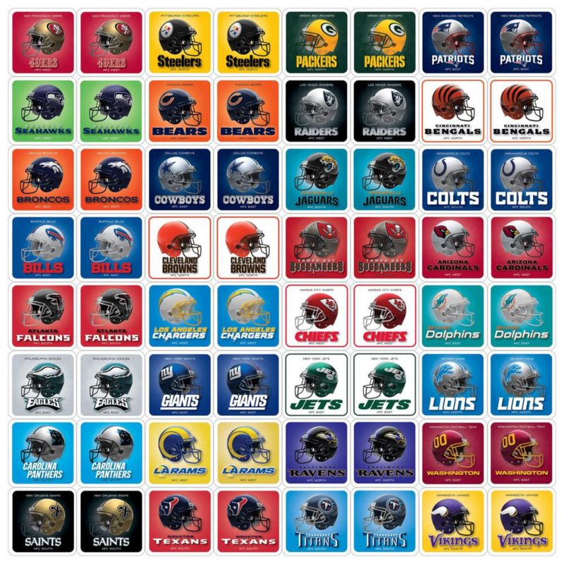 Juego de Memoria MasterPieces NFL 64 Cartas 3+