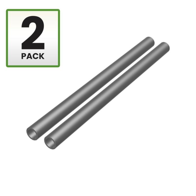 Tubo de acero con espaciadores metálicos – 20 cm – 1/2" x 3/8" – Pack de 2