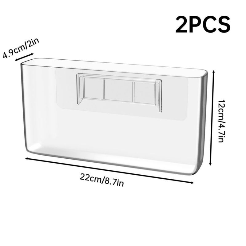 Caja organizadora NiHome 22 × 12 × 5 cm transparente - paquete de 2