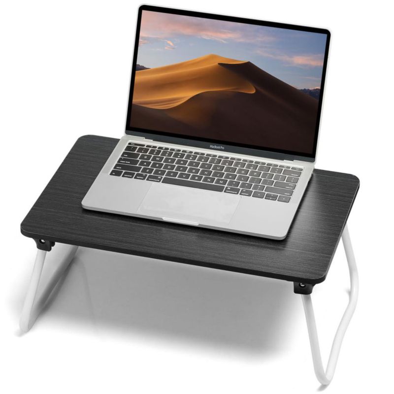 Mesa de Regazo Plegable Portátil Negra FISYOD