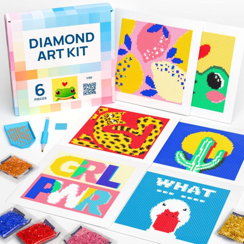 Kits de Arte con Diamantes LuwoArte Pack de 6 para Principiantes
