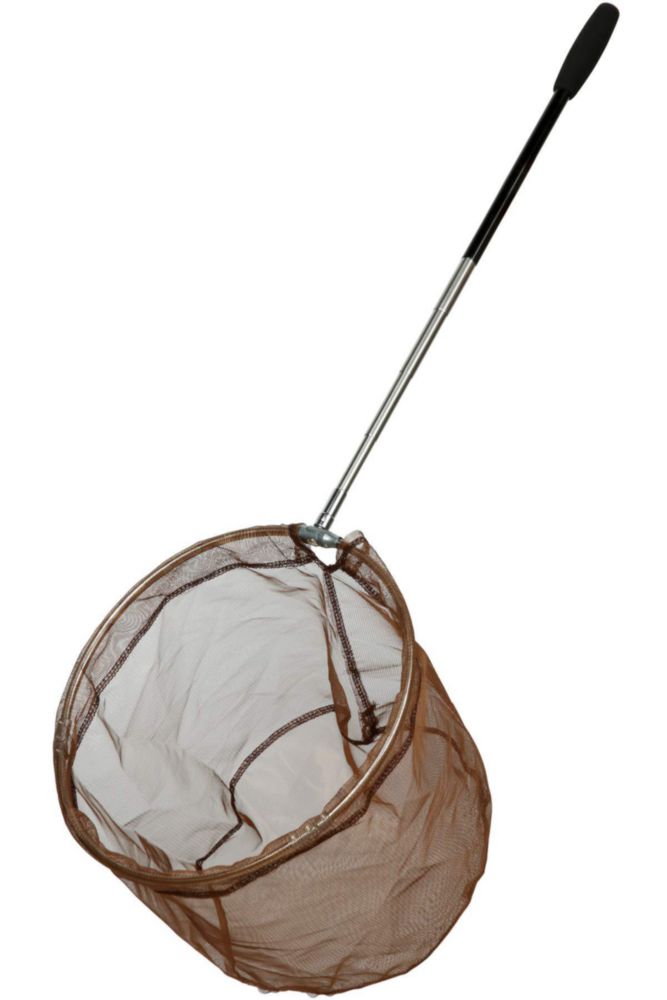 Red de pesca RESTCLOUD de 150 cm con mango telescópico color marrón