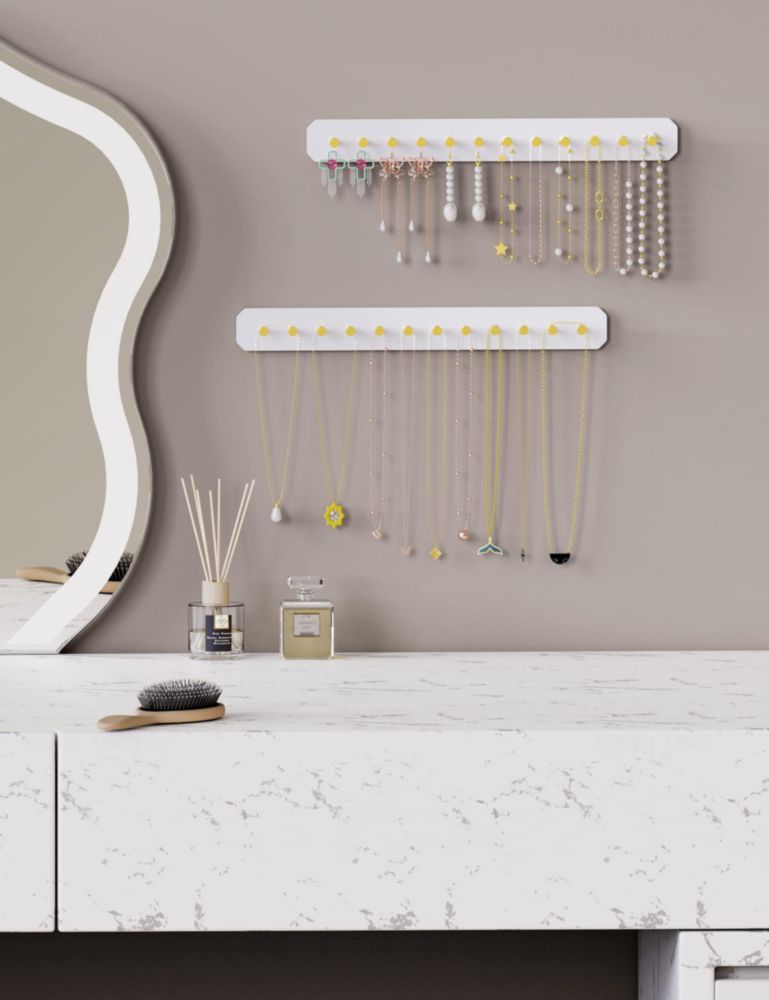Organizador de Joyas NiHome Acrílico de Montaje en Pared – Pack de 2