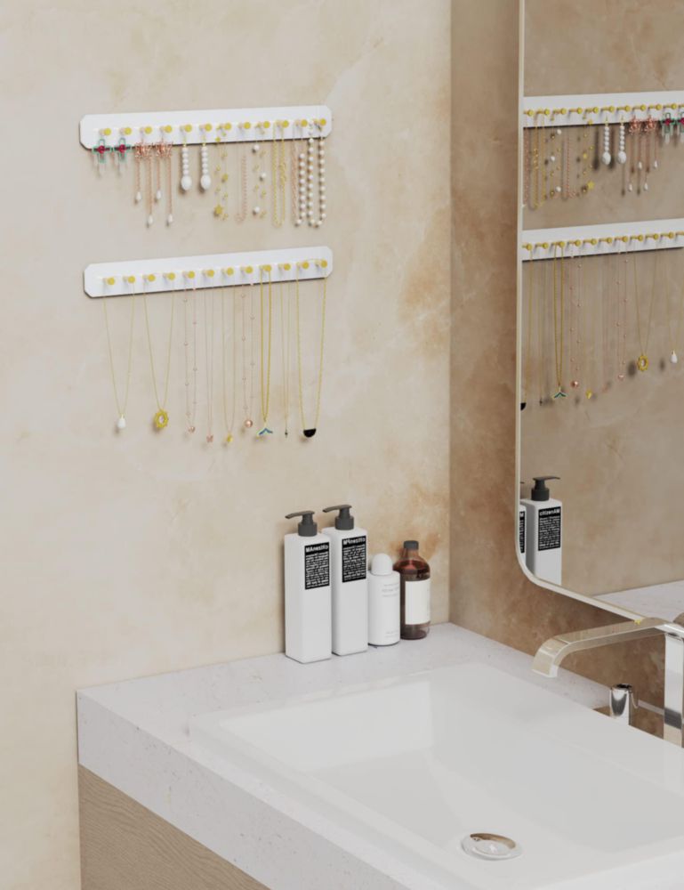 Organizador de Joyas NiHome Acrílico de Montaje en Pared – Pack de 2