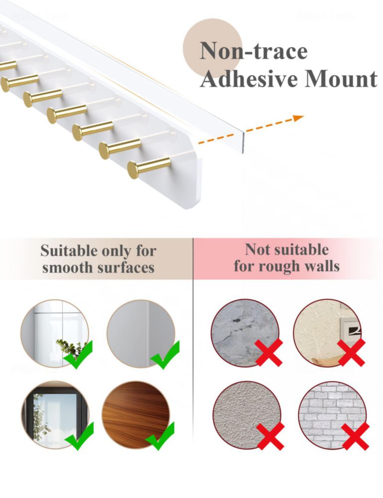 Organizador de Joyas NiHome Acrílico de Montaje en Pared – Pack de 2