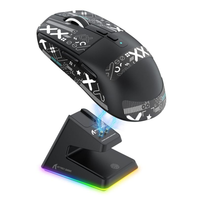 Ratón Gaming MANBASNAKE X6 Inalámbrico RGB Negro