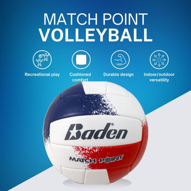 Balón de Voleibol Baden MatchPoint Tamaño Oficial 5 Rojo/Blanco