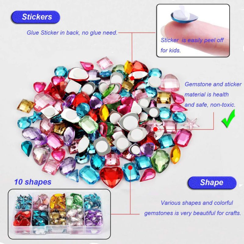 Piedras de strass DISSONA 10‑20 mm 500 piezas para manualidades