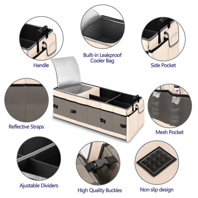 CADDY Jorindes Organizador de Maletero con Bolsa Refrigeradora