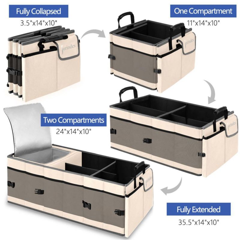 CADDY Jorindes Organizador de Maletero con Bolsa Refrigeradora
