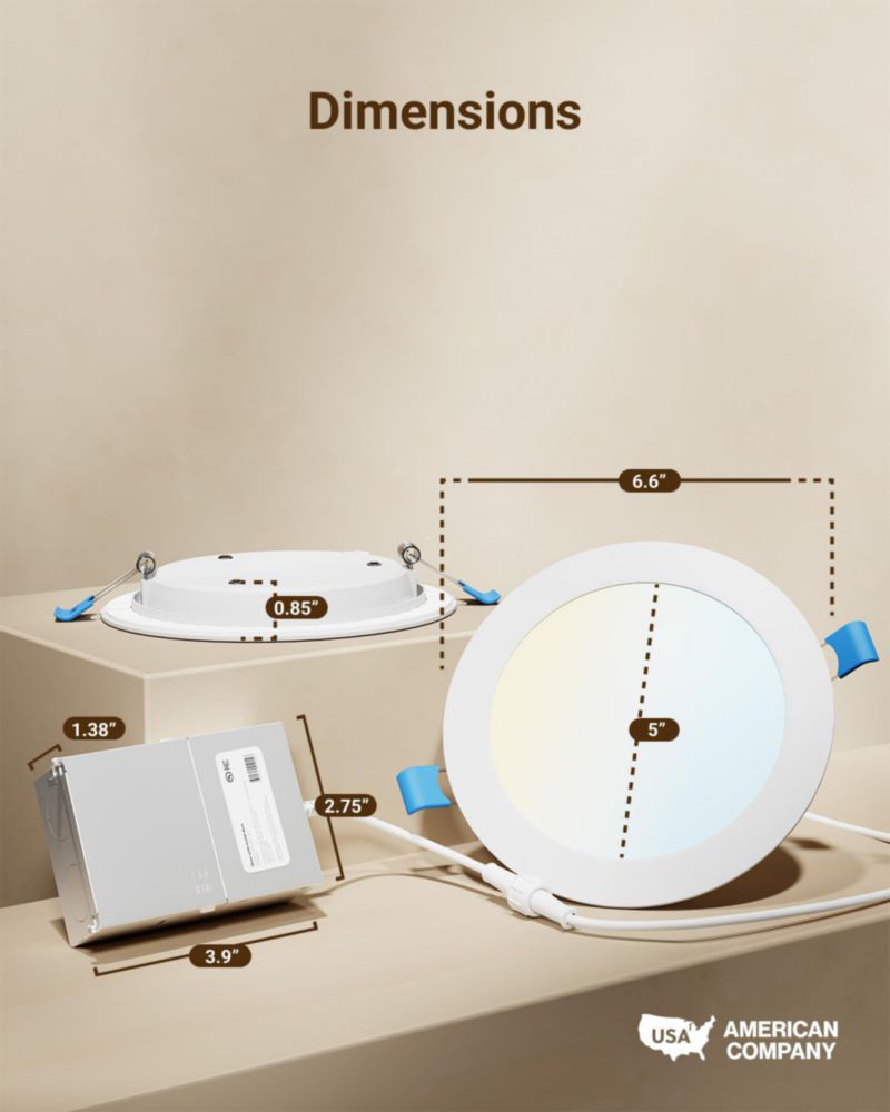 Luces empotradas LED Sunco Lighting 15 cm 14 W regulables