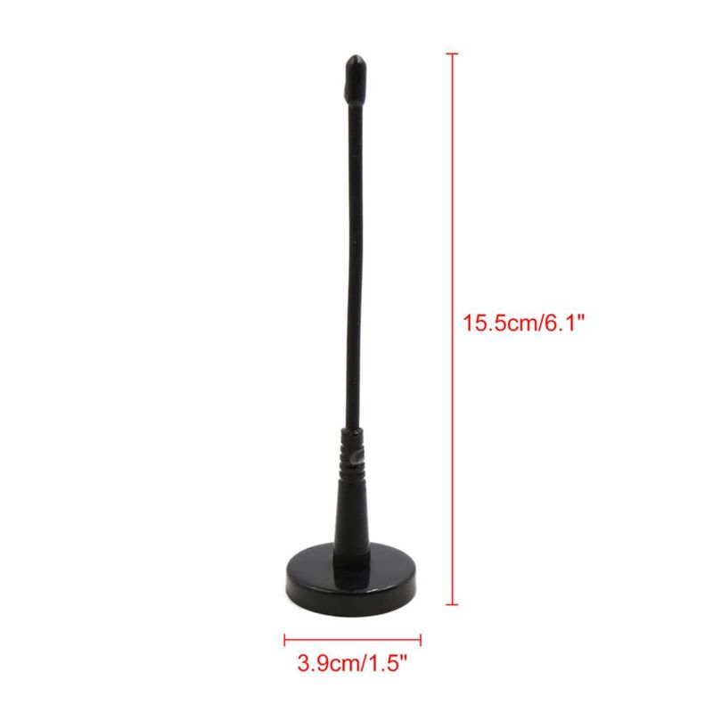 Antena uxcell de 16 cm magnética negra para techo de coche