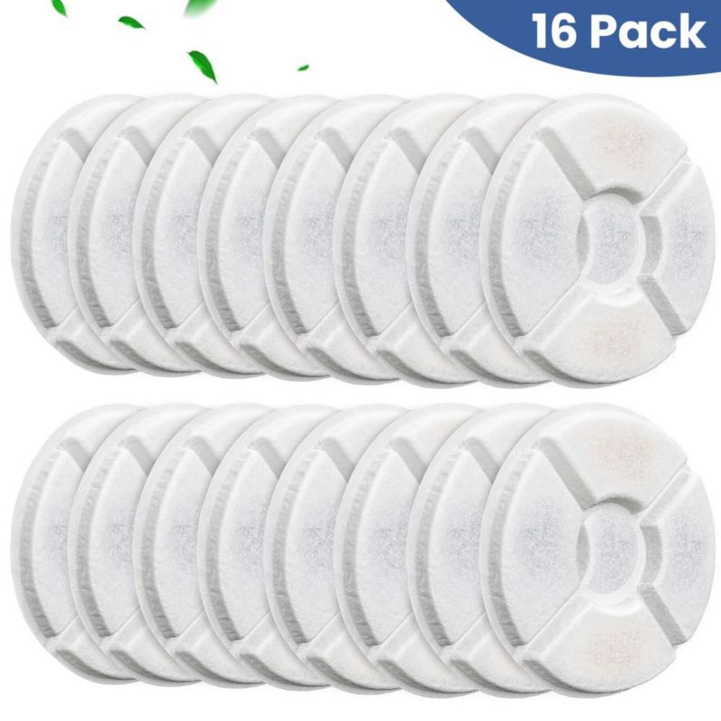 Filtro para fuente de agua para gatos Beyolike 13 cm – Pack de 16