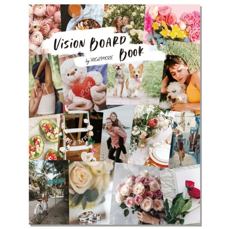 Libro de Tablero de Visión PAGEMORE con más de 1200 imágenes y citas