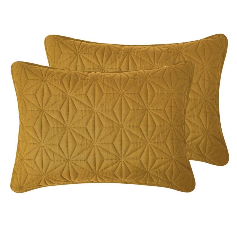 Juego de colcha VCNY Home Full/Queen de 3 piezas en dorado