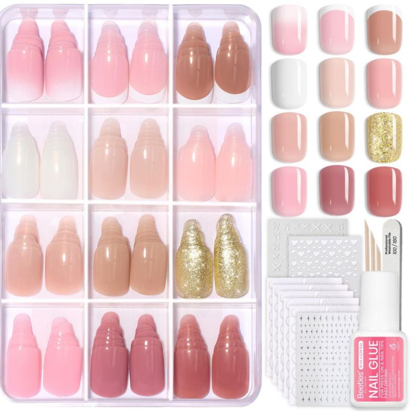 Uñas postizas Beetles Gel Polish 360 piezas 12 colores