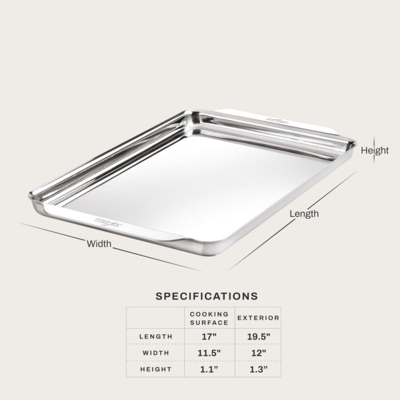 Bandeja para hornear All-Clad de acero inoxidable 29 cm x 43 cm