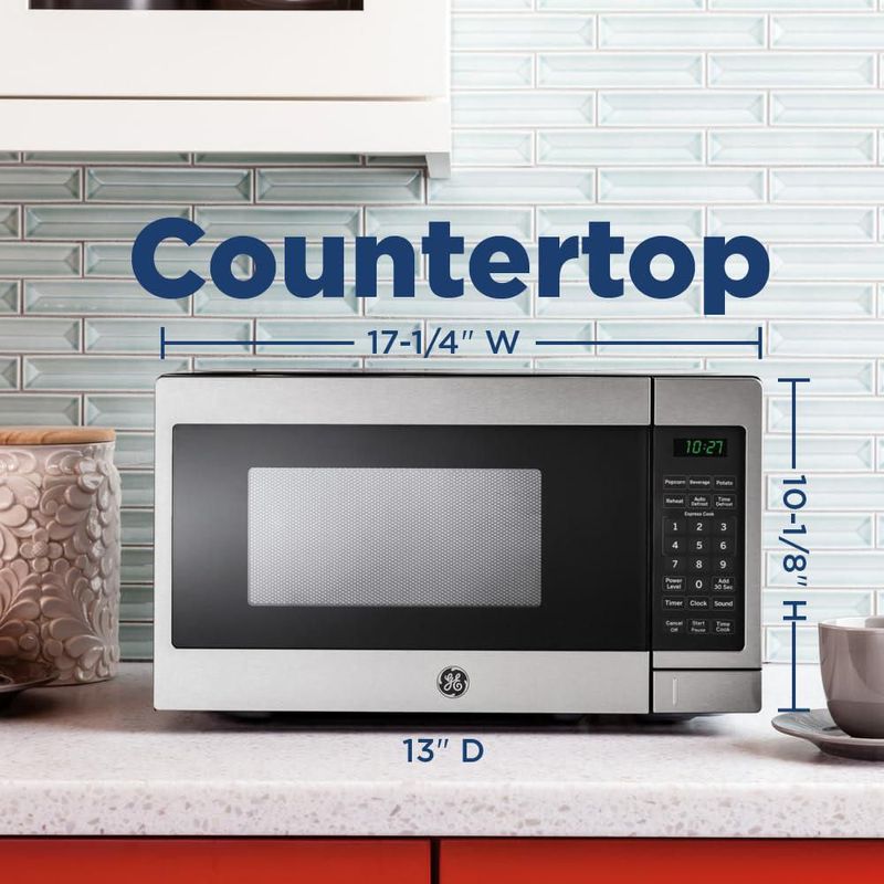 Horno microondas GE GCHK07N1WSS 700W 0.7L con 6 cocciones automáticas