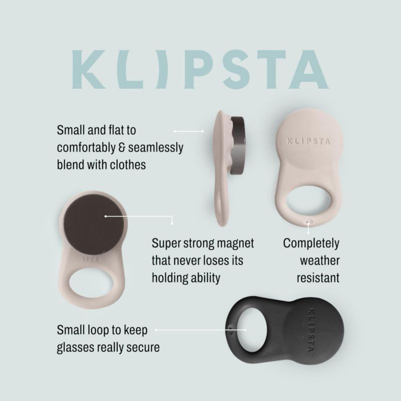 Clips para gafas KLIPSTA 2 unidades color piedra/negro