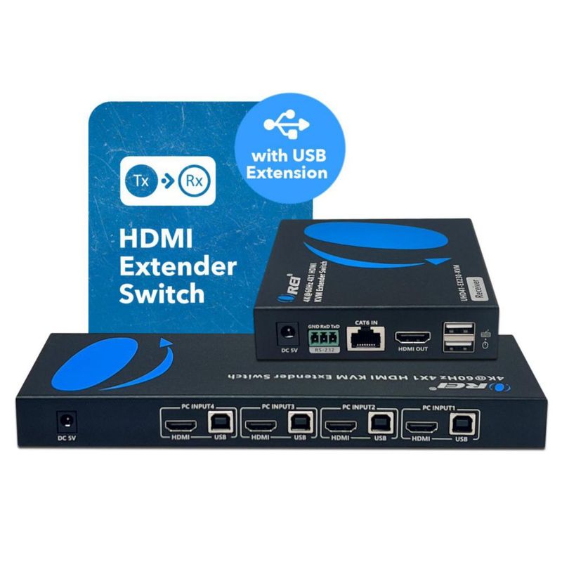 Extensor KVM OREI 4K HDMI sobre Ethernet 70 m 2 USB