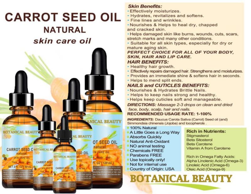 Aceite Portador Botanical Beauty 10 ml de Semilla de Zanahoria Natural