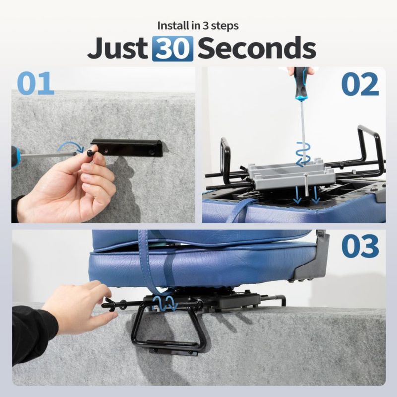 Asiento giratorio para bote MANUMARINE con base ajustable 19‑46 cm