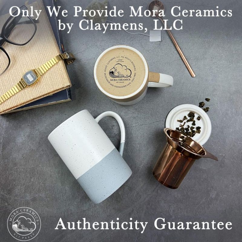 Taza de té MORA 355 ml con infusor cuchara y tapa