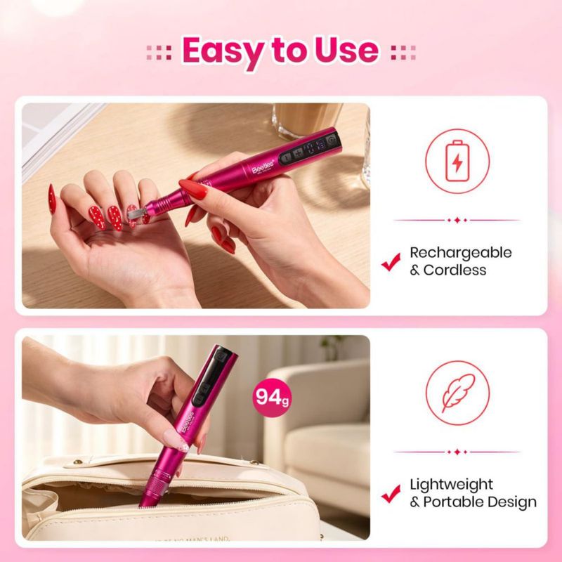 Taladro de uñas inalámbrico Beetles 35 velocidades 15000 RPM