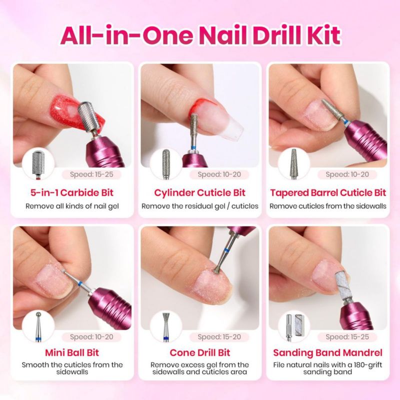 Taladro de uñas inalámbrico Beetles 35 velocidades 15000 RPM