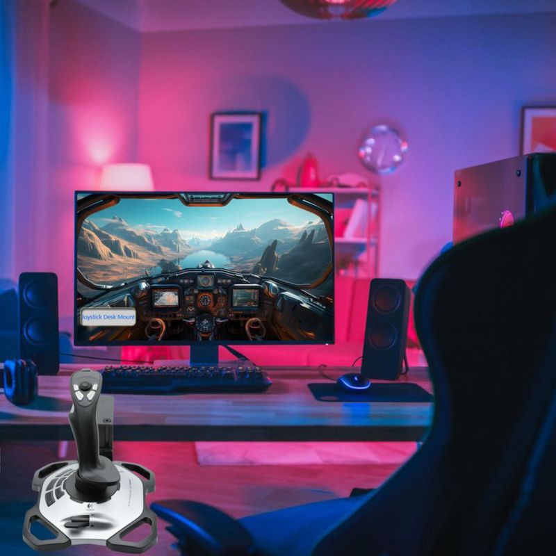 Soporte de escritorio para joystick WELLMETE compatible con Logitech G Extreme 3D PRO