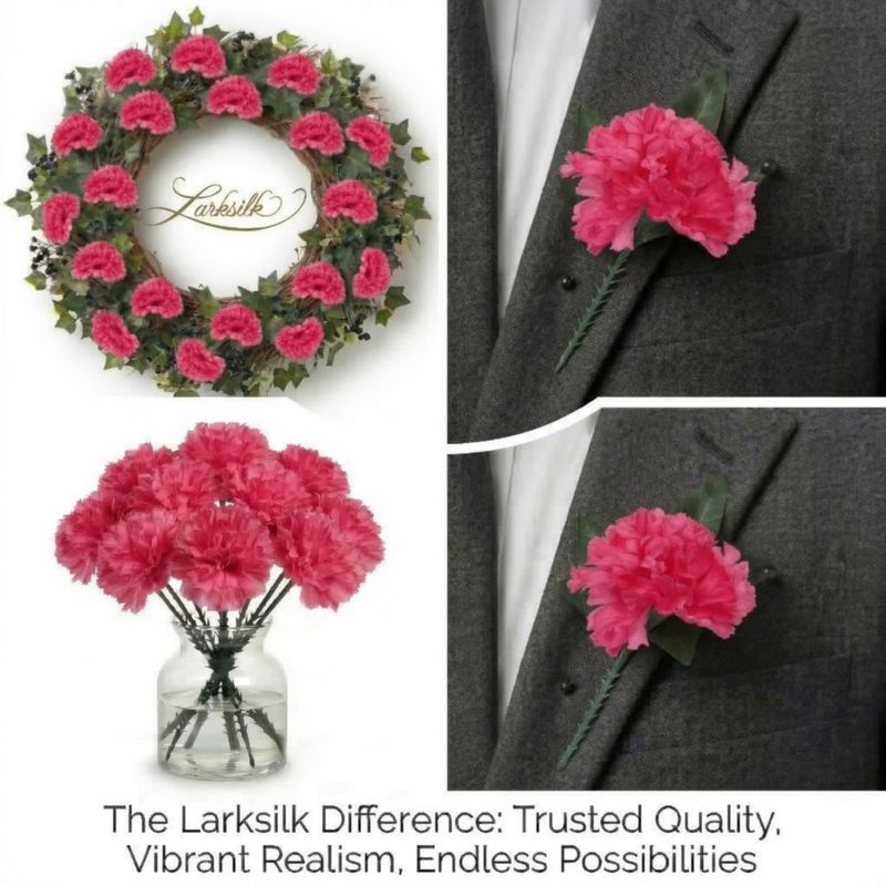 Claveles artificial Larksilk 89 cm Fucsia Pack de 500