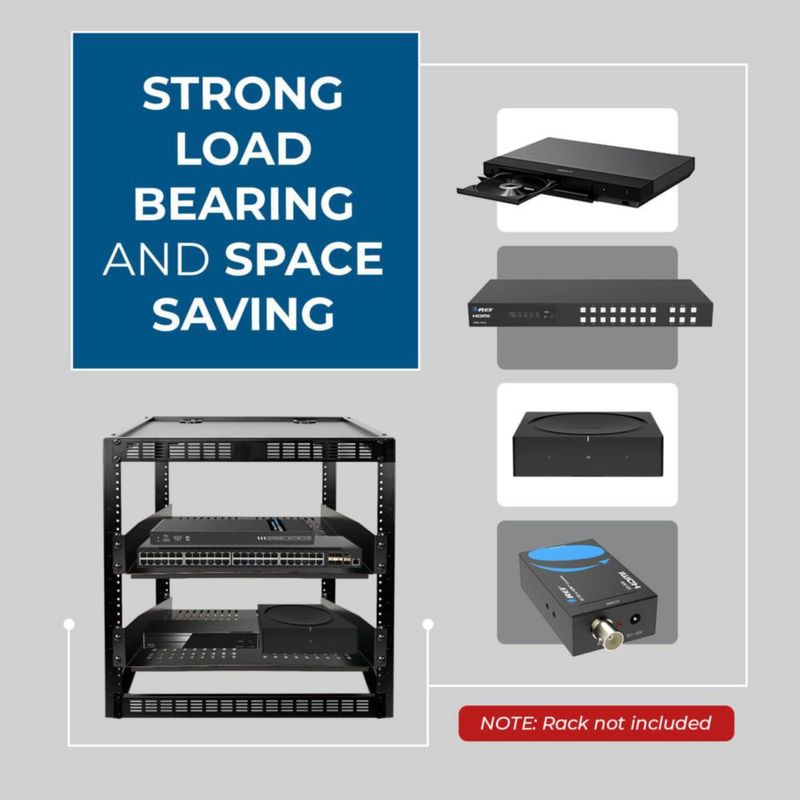 Estante para Rack OREI 2U 19" Acero 22 kg (Pack de 4)