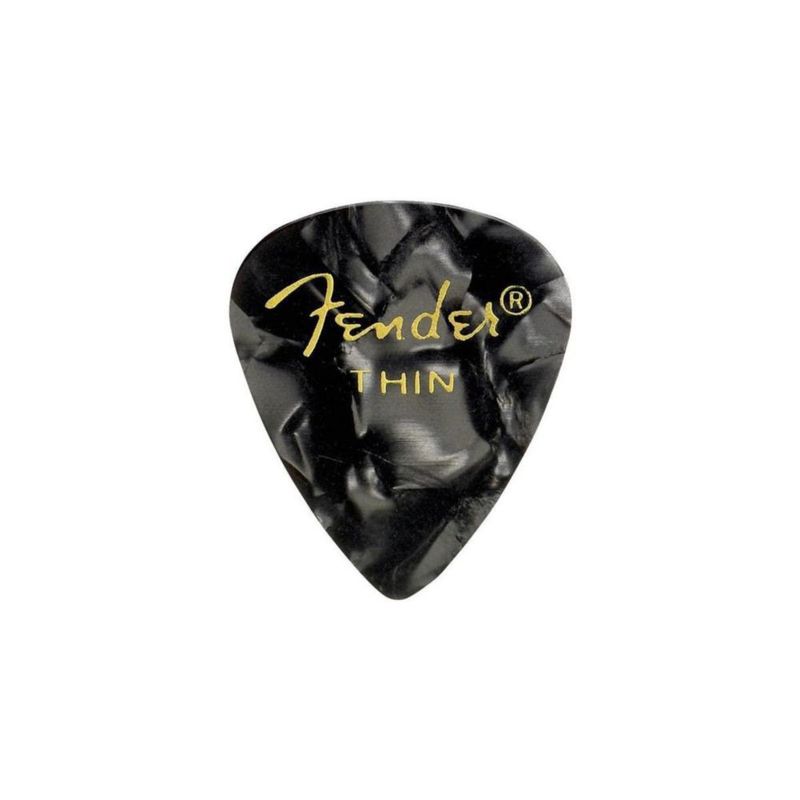 PLECTRUM Fender 351 Black Moto delgadas - Pack de 12