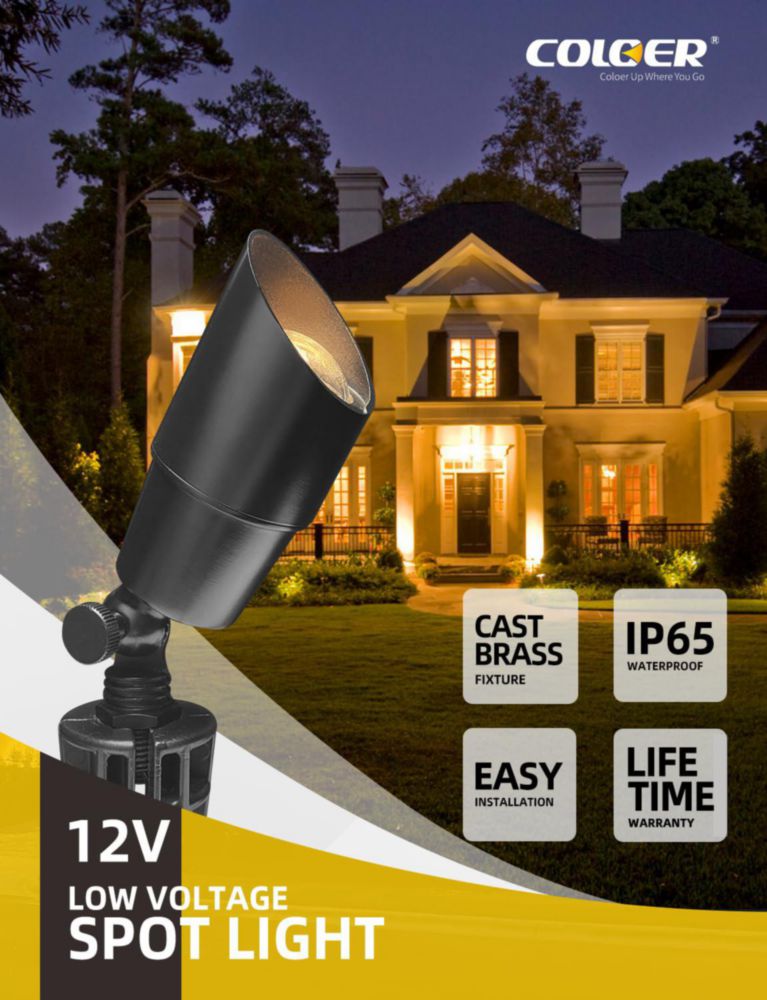 Foco LED COLOER 5 W Negro (1 unidad 13 cm)