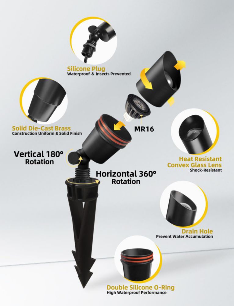 Foco LED COLOER 5 W Negro (1 unidad 13 cm)