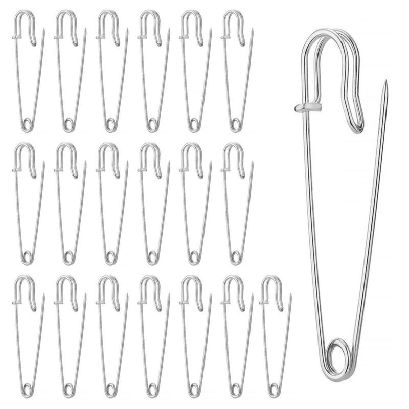 Imperdibles de seguridad shuielai 76 cm (20 unidades) acero inoxidable color plata