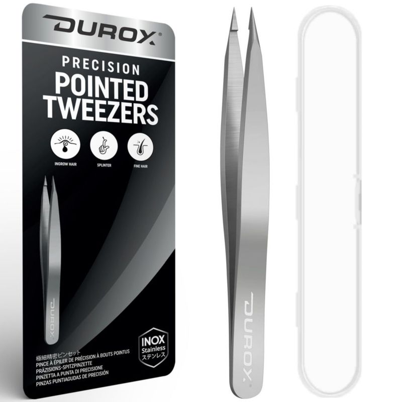 Pinzas DUROX de Punta para Vello Encarnado y Extracción de Astillas