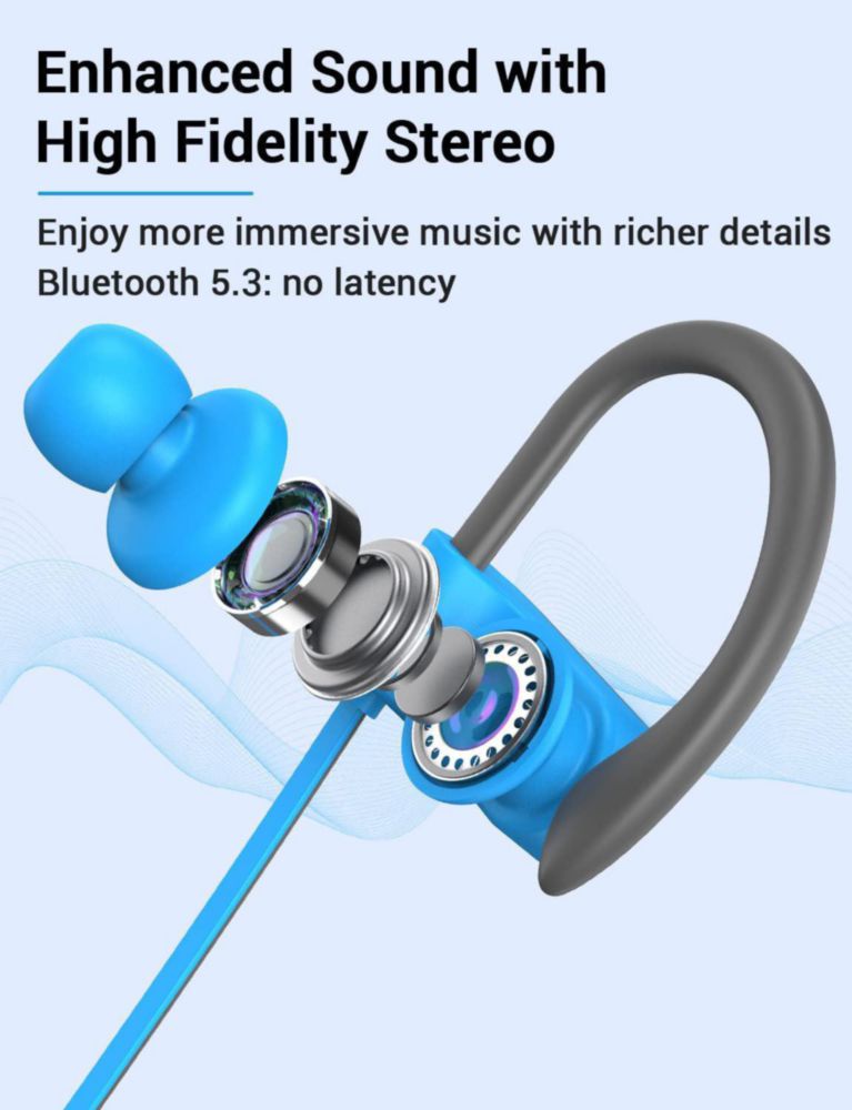Auriculares Stiive Bluetooth 5.3 IPX7 impermeables