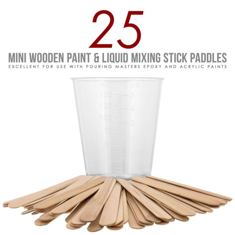 Pack de 50 tazas medidoras de 150 ml Pouring Masters + 25 palitos