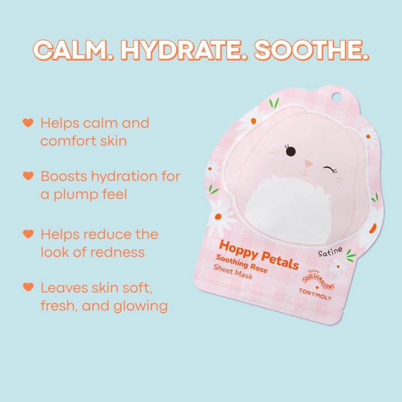 Set de 6 mascarillas de hoja TONYMOLY x Squishmallows