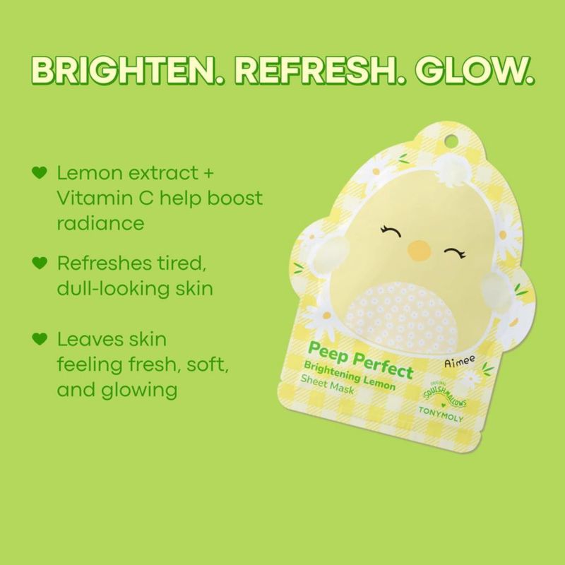Set de 6 mascarillas de hoja TONYMOLY x Squishmallows